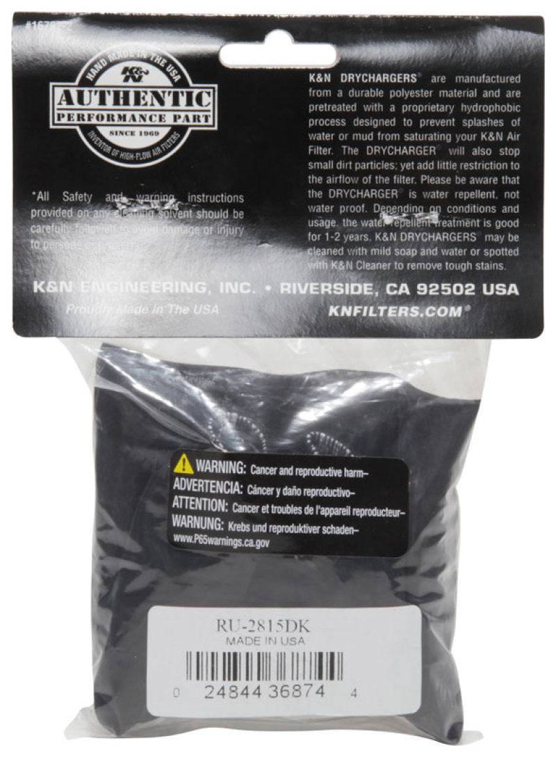 Load image into Gallery viewer, K&amp;N Drycharger Air Filter Wrap RU-2815 Black
