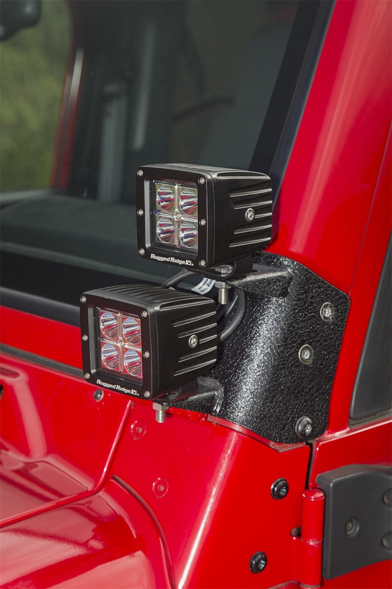 Load image into Gallery viewer, Rugged Ridge 97-06 Jeep Wrangler TJ Textured Black Dual A-Pillar Light Mount
