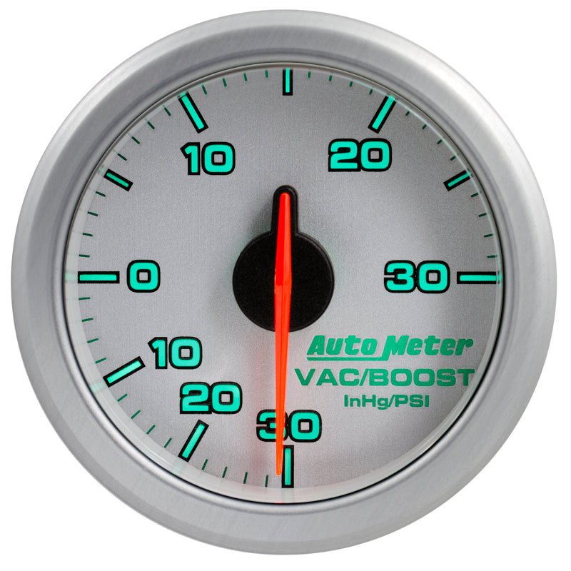 Load image into Gallery viewer, Autometer Airdrive 2-1/6in Boost/Vac Gauge 30in HG/30 PSI - Silver
