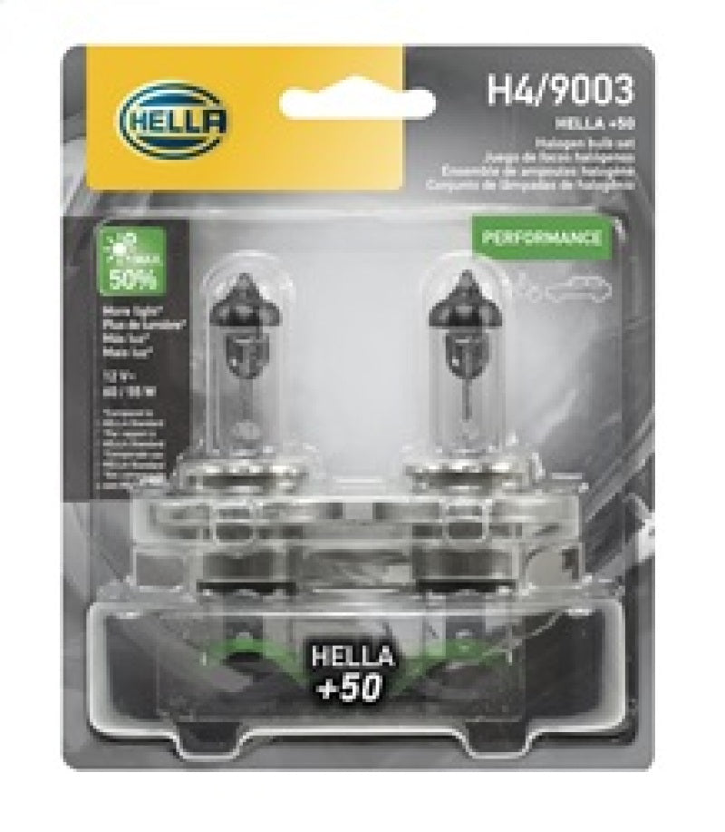 Load image into Gallery viewer, Hella Bulb H4 12V 60/55W P43T T4625 +50 (2)
