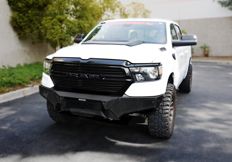 Load image into Gallery viewer, Go Rhino 19-24 Ram 1500 (Excl. Rebel/Warlock/TRX) Element Front Bumper w/Pwr Bar - Tex. Blk
