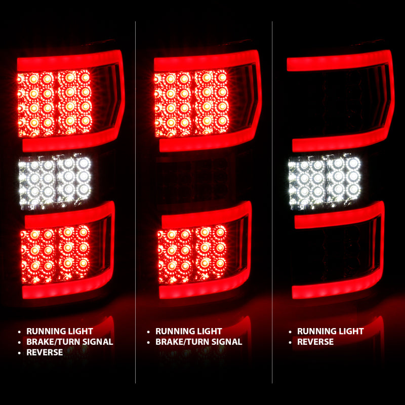 Load image into Gallery viewer, ANZO 2018-2019 Ford F-150 LED Taillight Chrome (Red Light Bar) (w/ Sequential)
