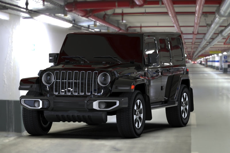 Load image into Gallery viewer, Rally Armor 18-22 Jeep JL Wrangler Black UR Mud Flap w/ Red Logo
