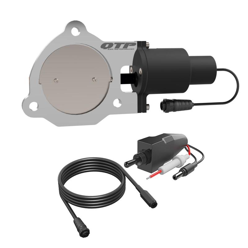 Load image into Gallery viewer, QTP 3.5in Bolt-On QTEC Electric Cutout Valve - Single
