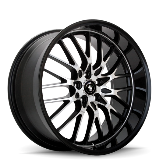 Konig Lace 17x8 5x100 ET35 Black/Machine Spoke