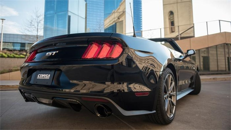 Load image into Gallery viewer, Corsa 2015-2017 Ford Mustang GT Convertible 5.0L V8 Black Sport Cat-Back Dual Rear Exit
