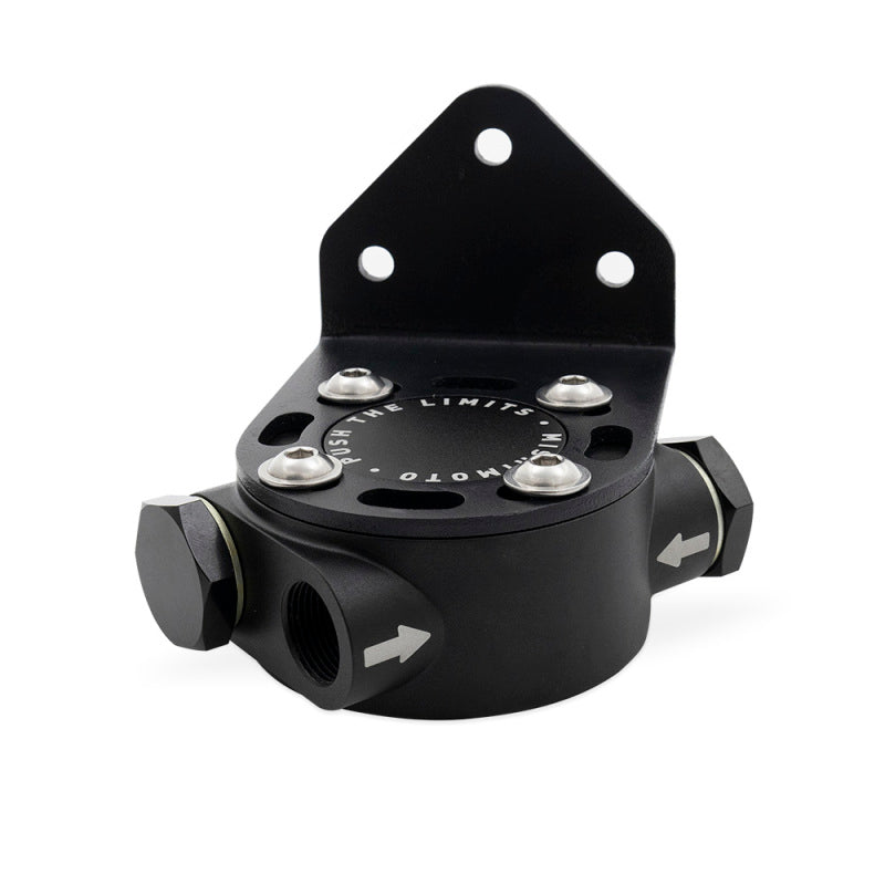 Load image into Gallery viewer, Mishimoto 3/4 - 16 Thread Remote Oil Filter Mount - Black
