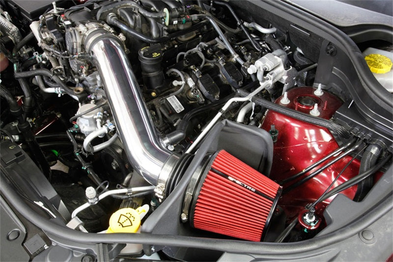 Load image into Gallery viewer, Spectre 16-18 Jeep Grand Cherokee V6-3.6L F/I Air Intake Kit - Polished w/Red Filter
