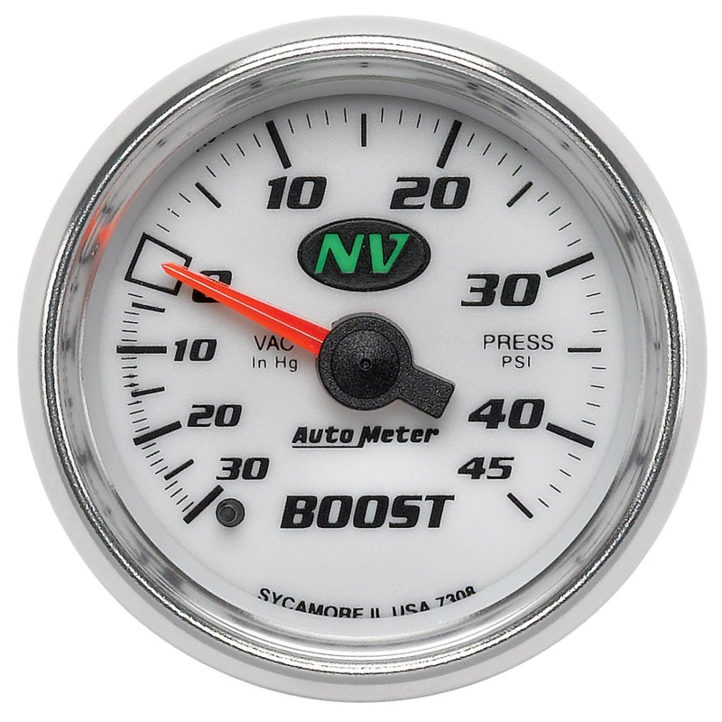 Load image into Gallery viewer, Autometer 52mm Mechanical 30 In Hg-Vac/45 PSI Vacuum / Boost Gauge
