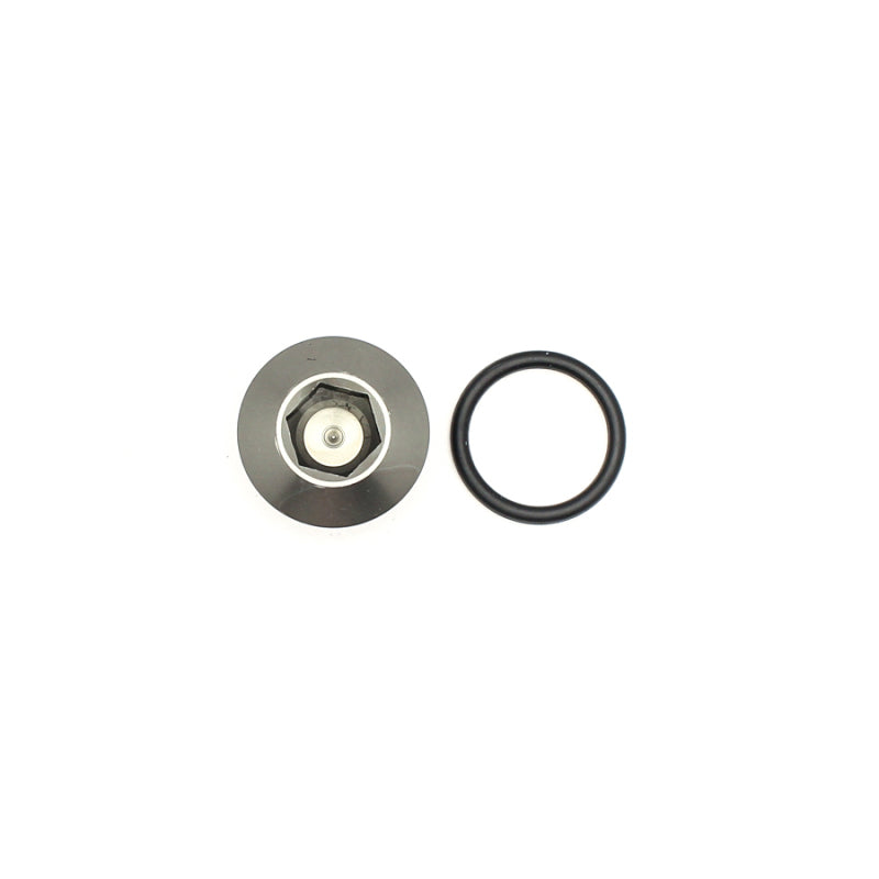 Load image into Gallery viewer, DeatschWerks 8AN ORB Male Plug Low Profile Internal Allen/Hex (Incl O-Ring) Anodized Matte Black
