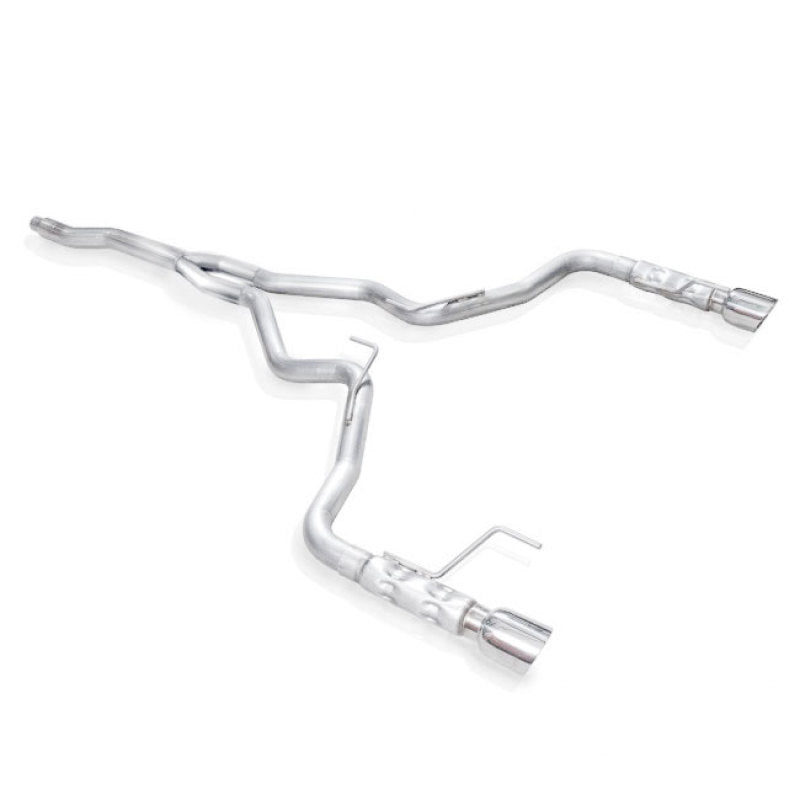 Load image into Gallery viewer, Stainless Works 2015-16 Mustang 2-1/2in Catback Retro Chambered Mufflers Factory Connection
