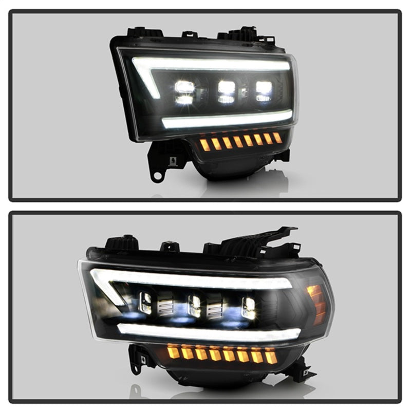 Load image into Gallery viewer, Spyder 19-22 Dodge Ram 2500/3500 (Halogen Model Only) Proj. Headlights (PRO-YD-DR19HDHALAP-SEQ-BK)
