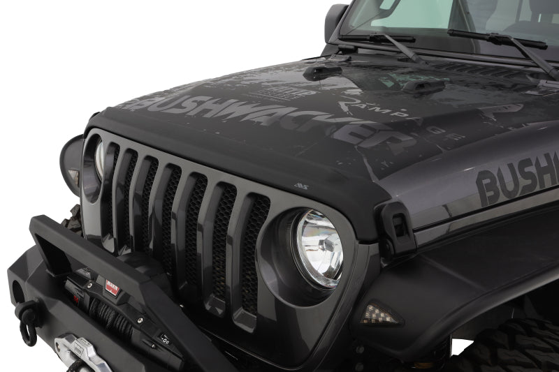 Load image into Gallery viewer, AVS 2018+ Jeep Wrangler (JL) 2dr/4dr Aeroskin II Textured Low Profile Hood Shield - Black
