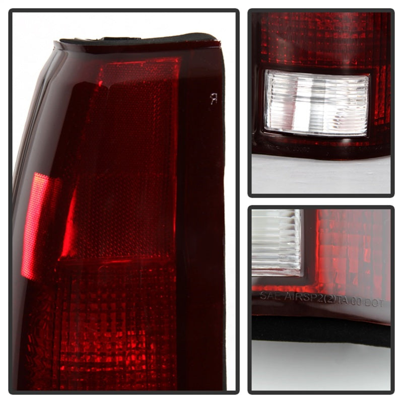 Load image into Gallery viewer, xTune Chevy/GMC C1500/C2500/C3500 88-01 OEM Style Tail Light - Red Smoked ALT-JH-CCK88-OE-RSM
