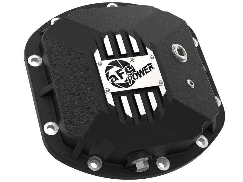 Load image into Gallery viewer, aFe Street Series Dana 30Front Differential Cover Black w/ Machined Fins 97-18 Jeep Wrangler
