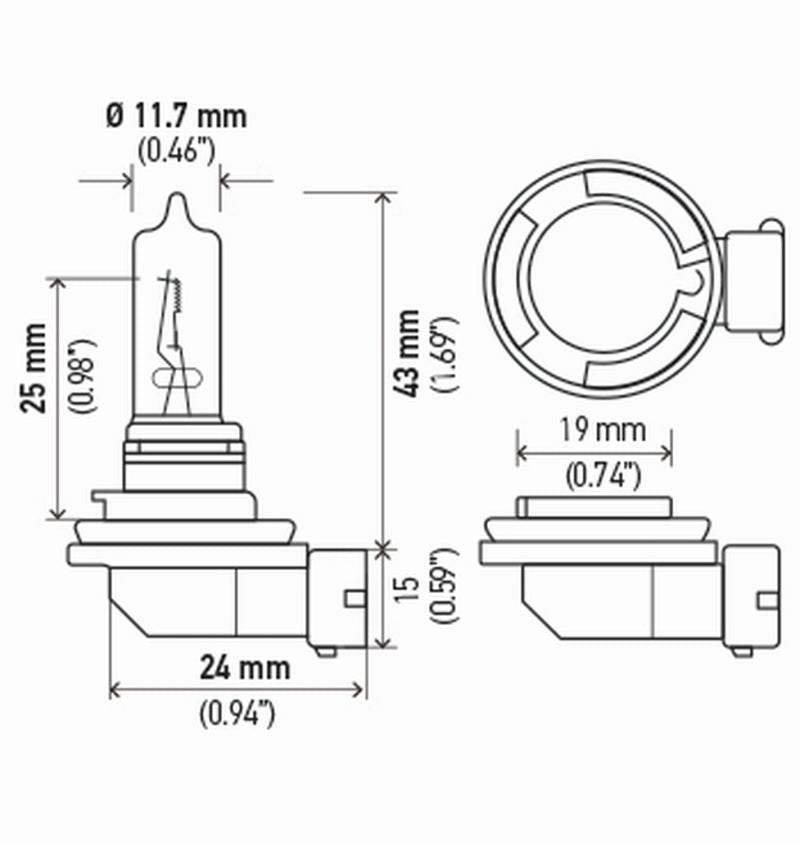 Load image into Gallery viewer, Hella H9 12V 65W PGJ19-5 HP 2.0 Halogen Bulbs
