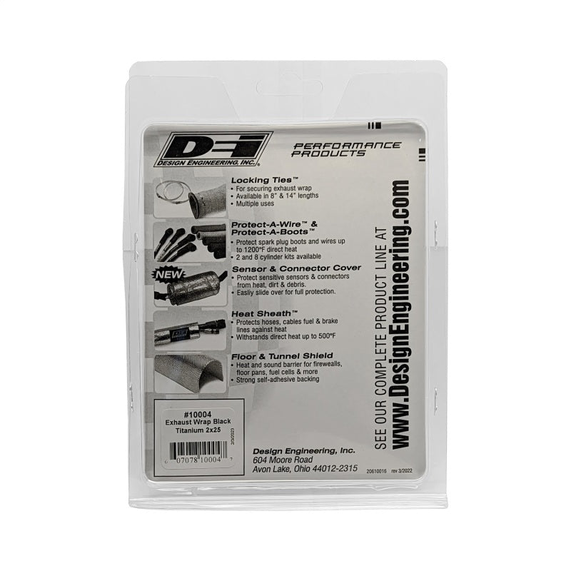 Load image into Gallery viewer, DEI Exhaust Wrap 2in x 25ft - Titanium - Black
