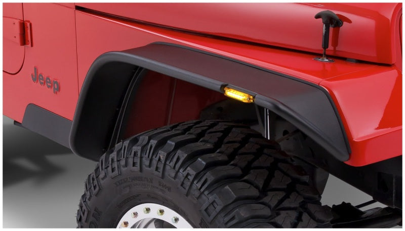 Load image into Gallery viewer, Bushwacker18-22 Jeep Wrangler JL 2/4 Door Front Flat Style Flares 2pc - Black
