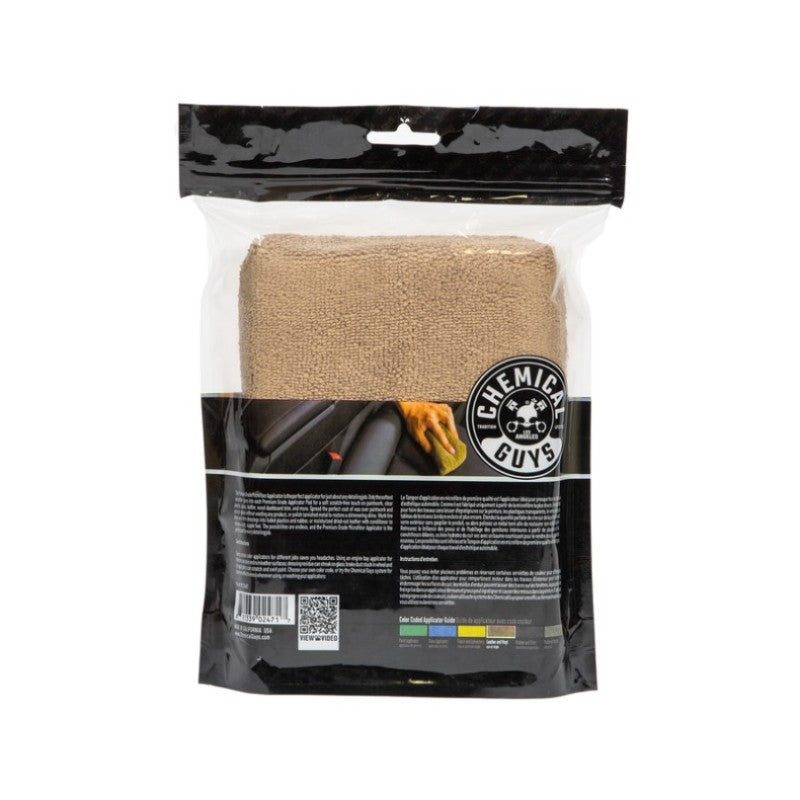 Load image into Gallery viewer, Chemical Guys Workhorse Microfiber Applicator - 5in x 3in x 1.5in - Tan - 2 Pack
