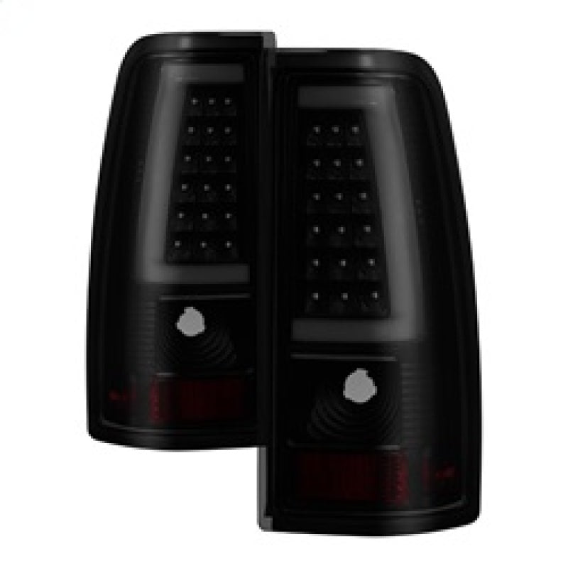 Load image into Gallery viewer, xTune Chevy Silverado 1500/2500/3500 99-02 Version 3 Tail Lights Black Smoke ALT-ON-CS99V3-LBLED-BSM

