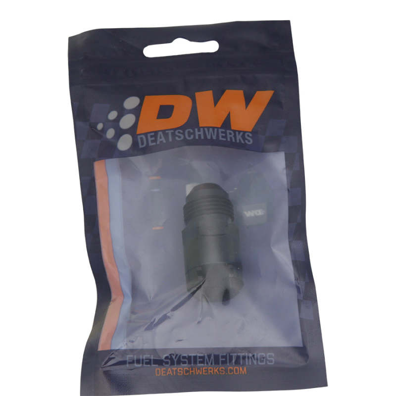 Load image into Gallery viewer, DeatschWerks 8AN Male Flare to 3/8in Female EFI Quick Connect Adapter - Anodized DW Titanium
