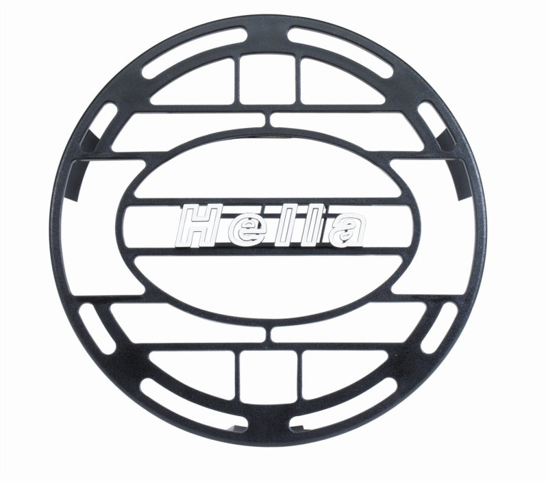 Load image into Gallery viewer, Hella Stone Shield Round Plastic Black Hella Logo Light Cover  (MOQ 10)
