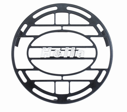 Hella Stone Shield Round Plastic Black Hella Logo Light Cover  (MOQ 10)