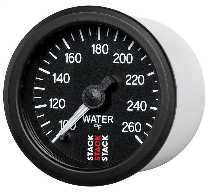Load image into Gallery viewer, Autometer Stack 52mm 100-260 Deg F 1/8in NPTF Male Pro Stepper Motor Water Temp Gauge - Black
