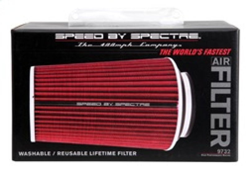 Load image into Gallery viewer, Spectre Adjustable Conical Air Filter 9-1/2in. Tall (Fits 3in. / 3-1/2in. / 4in. Tubes) - Red
