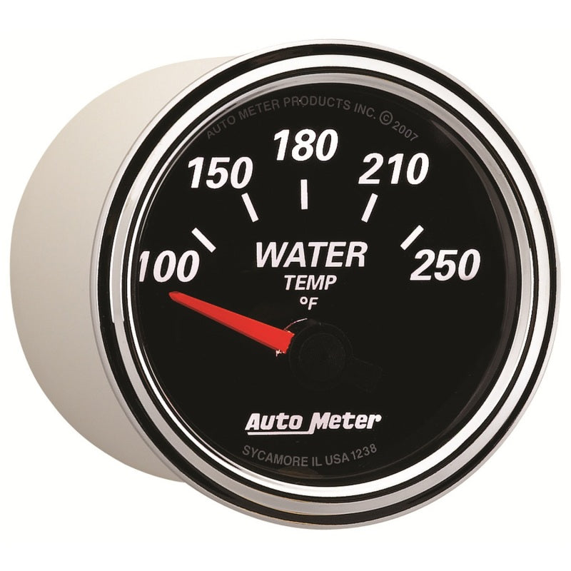 Load image into Gallery viewer, Autometer Designer Black II 52mm 250 Deg F Water Temp Gauge
