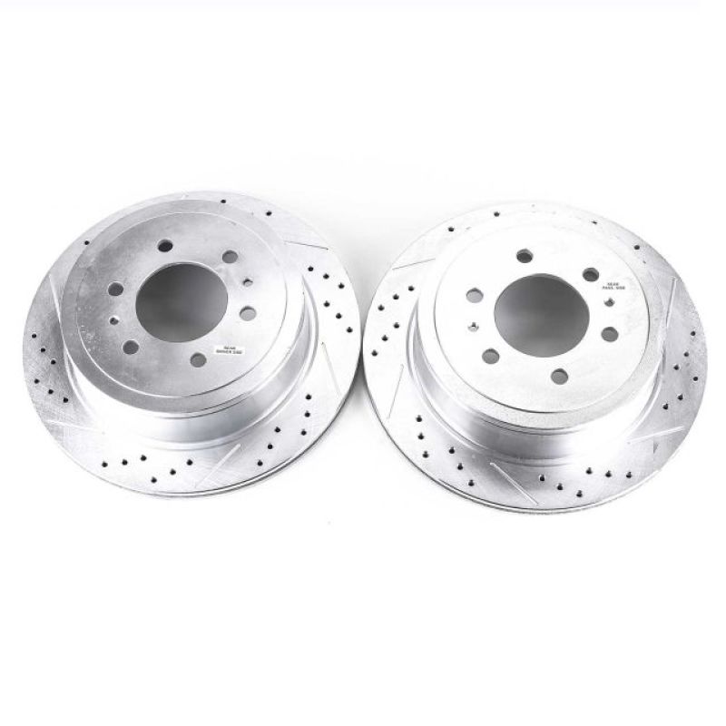 Load image into Gallery viewer, Power Stop 04-11 Ford F-150 Rear Evolution Drilled &amp; Slotted Rotors - Pair
