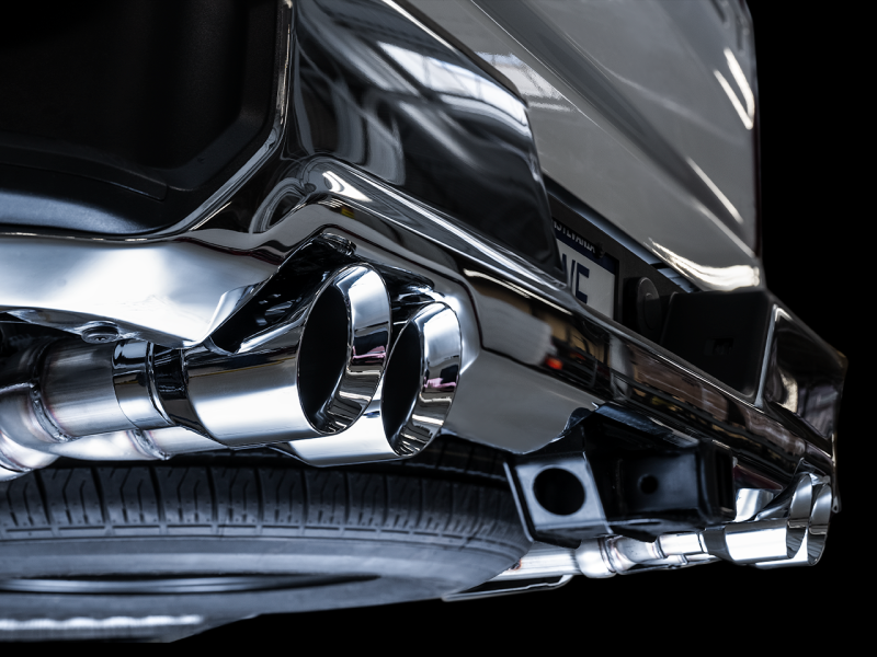 Load image into Gallery viewer, AWE Tuning 4th Gen GM 1500 5.3L 0FG Cat-Back Split Rear Exit (w/ Bumper Cutouts) - Quad Chrome Tips
