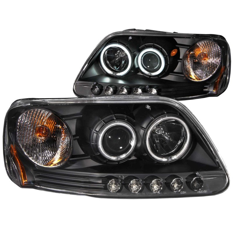 Load image into Gallery viewer, ANZO 1997-2003 Ford F-150 Projector Headlights w/ Halo Black (CCFL)
