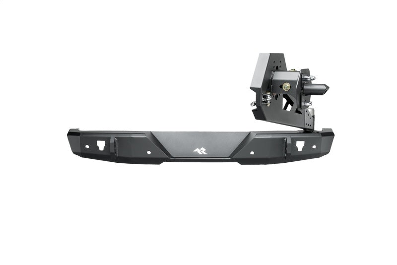 Load image into Gallery viewer, Rugged Ridge 18-22 Jeep Wrangler (JL) Rubicon/Spt 2dr HD Rear Bumper w/Swing Out Tire Carrier - Blk
