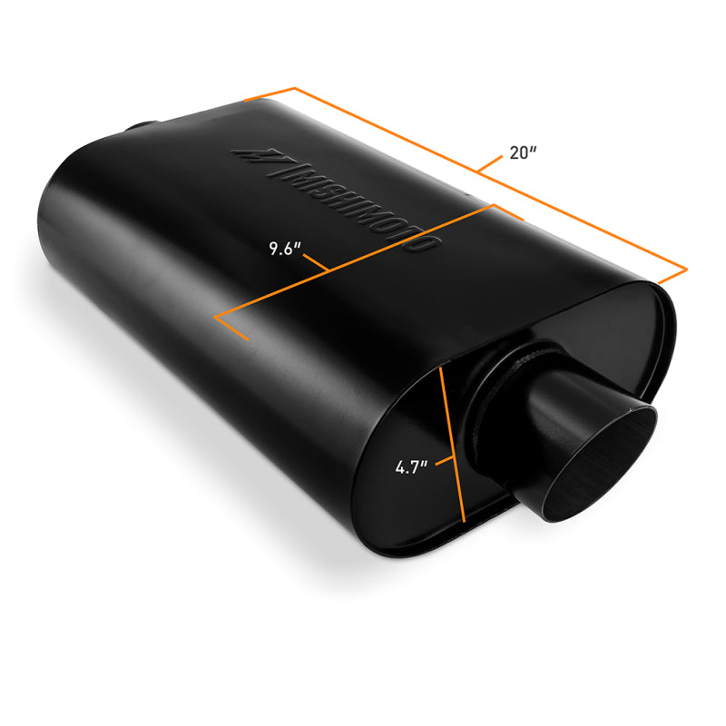 Load image into Gallery viewer, Mishimoto Muffler with 3in Center Inlet/Outlet - Angled Tip - Black
