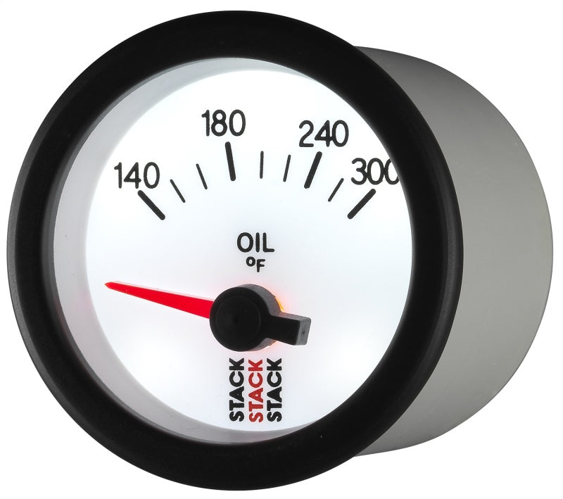 Load image into Gallery viewer, Autometer Stack 52mm 140-300 Deg F 1/8in NPTF Electric Oil Temp Gauge - White
