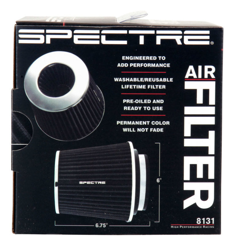 Load image into Gallery viewer, Spectre Adjustable Conical Air Filter 5-1/2in. Tall (Fits 3in. / 3-1/2in. / 4in. Tubes) - Black
