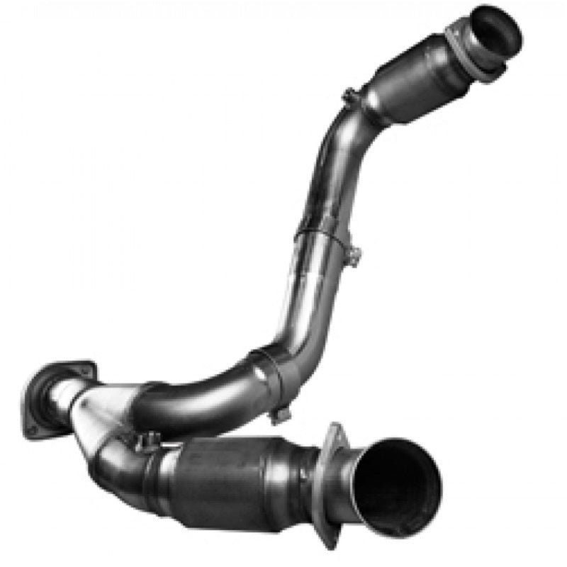Load image into Gallery viewer, Kooks 07-08 GM 1500 3in x OEM Out Cat SS Y Pipe Kooks HDR Req
