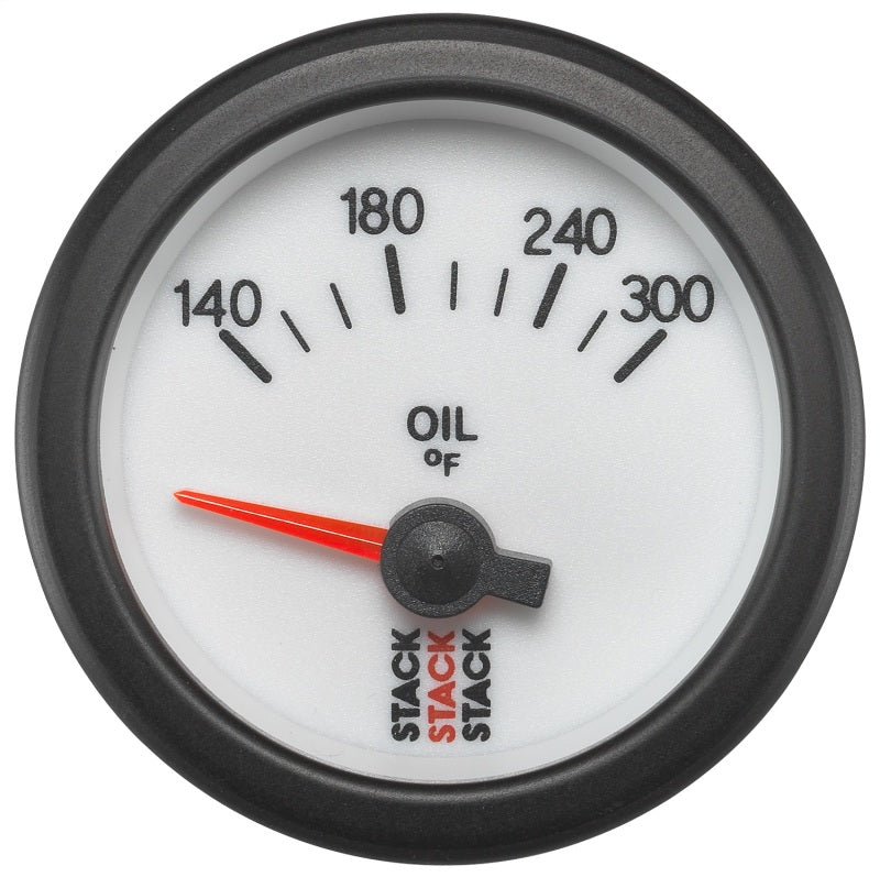 Load image into Gallery viewer, Autometer Stack 52mm 140-300 Deg F 1/8in NPTF Electric Oil Temp Gauge - White

