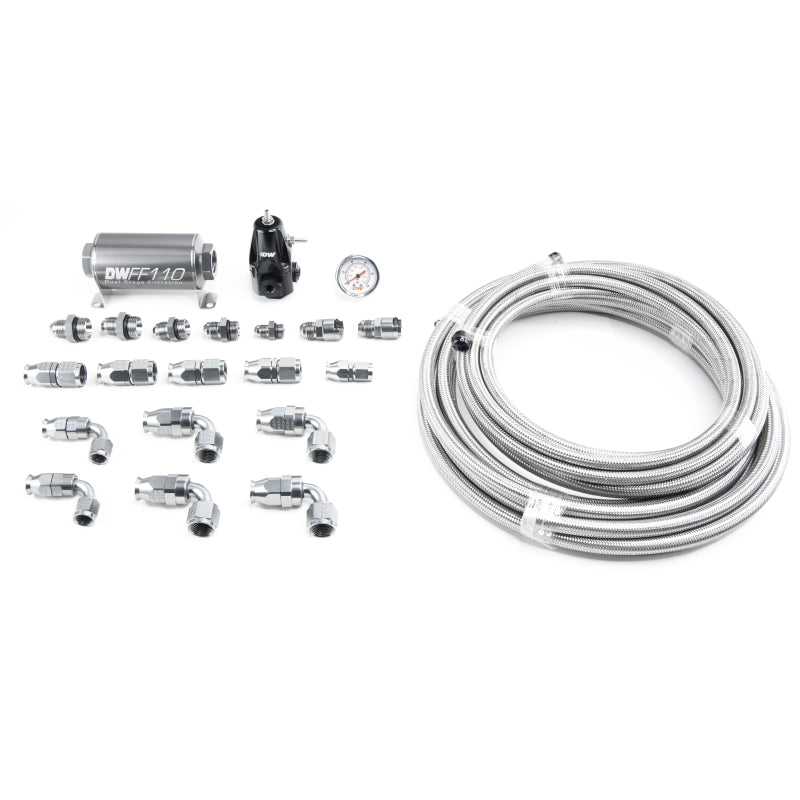 Load image into Gallery viewer, DeatschWerks 05-19 Yukon/Tahoe/Suburban DW400 Pump Module Return Plumbing Kit SS PTFE
