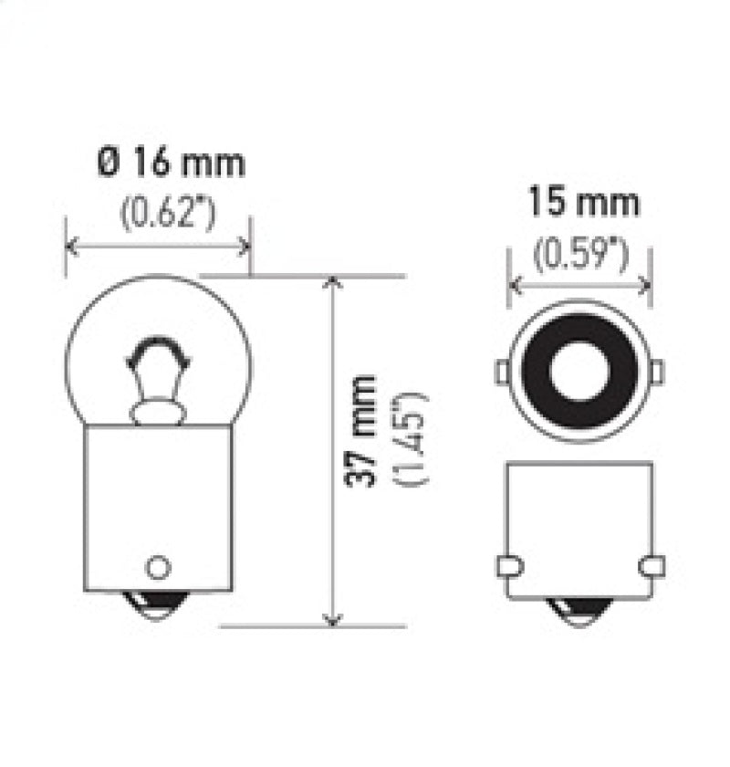 Load image into Gallery viewer, Hella Bulb 67 12V 8W 4Cp Ba15S G6 (2)
