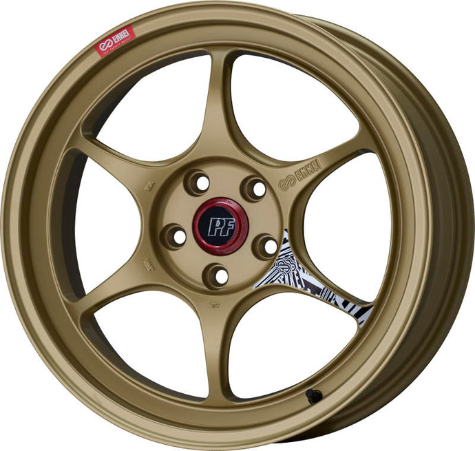 Enkei PF06 18x10in 5x114.3 BP 38mm Offset 75mm Bore Gold Wheel *MOQ 40