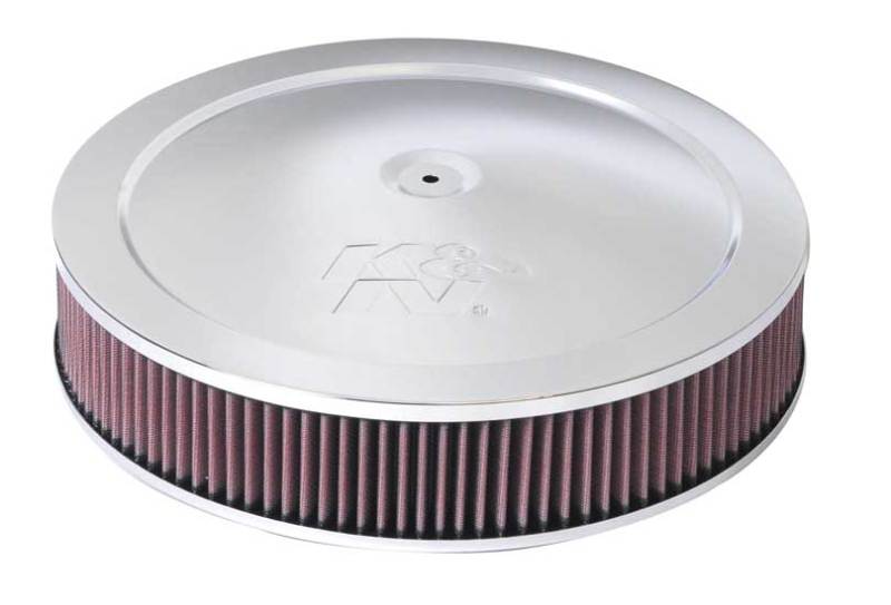 Load image into Gallery viewer, K&amp;N 14in Red Custom Air Cleaner Assembly - 5.125in ID x 14in OD x 2.75in H x 1.25in Drop Base
