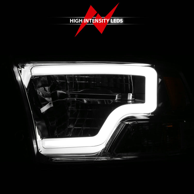 Load image into Gallery viewer, ANZO 2009-2020 Dodge Ram 1500 Full LED Square Projector Headlights w/ Chrome Housing Chrome Amber
