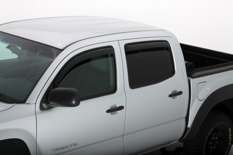 Load image into Gallery viewer, AVS 05-15 Toyota Tacoma Double Cab Ventvisor In-Channel Front &amp; Rear Window Deflectors 4pc - Smoke
