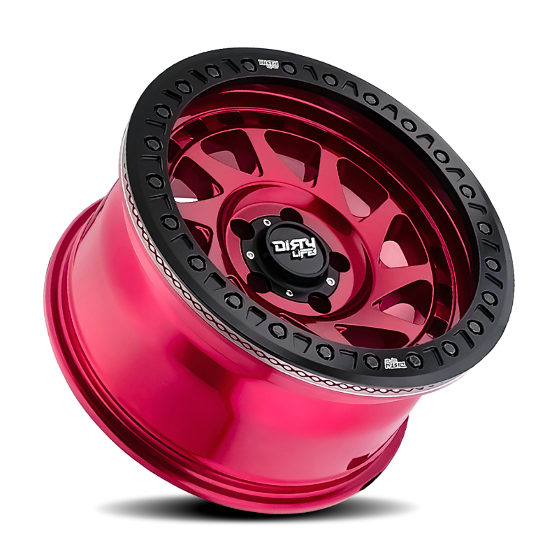 Load image into Gallery viewer, Dirty Life 9313 Enigma Race 17x9 / 6x139.7 BP / -38mm Offset / 106mm Hub Crimson Candy Red Wheel
