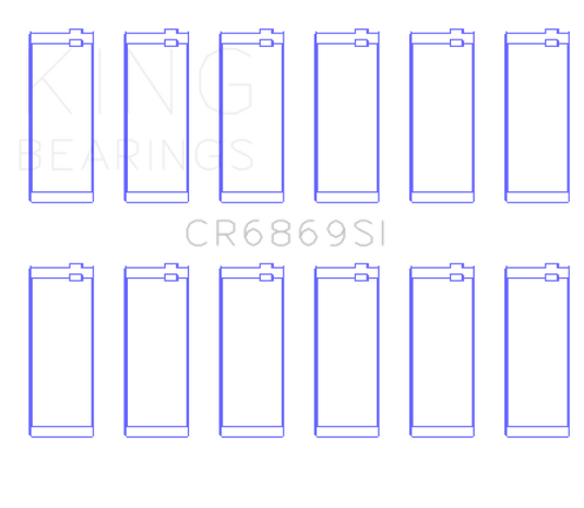 King Engine Bearings Jeep AMC 232CI/242CI/248CI I6 (Size STD) Connecting Rod Bearing Set