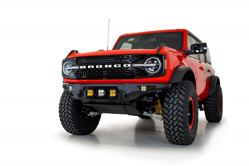 Load image into Gallery viewer, Addictive Desert Designs 21-22 Ford Bronco Bomber Front Bumper (w/ 3 Baja Designs LP4 Mounts)
