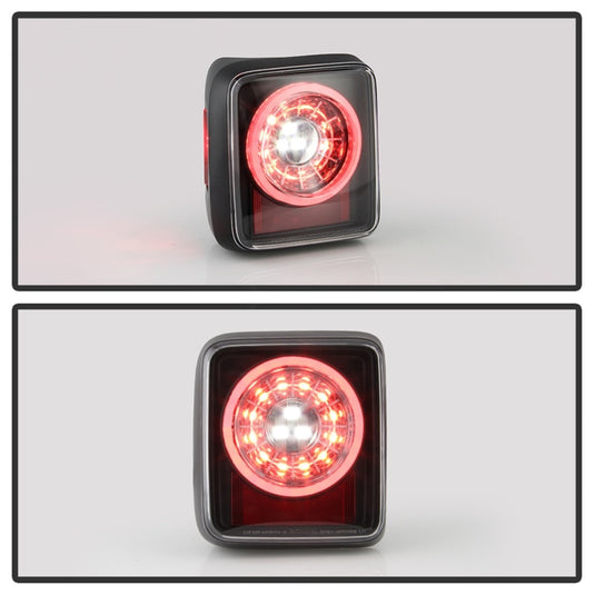 Spyder 19-20 Jeep Wrangler - Full LED Tail Lights - Seq Turn Signal - Black ALT-YD-JW19-SEQ-BK