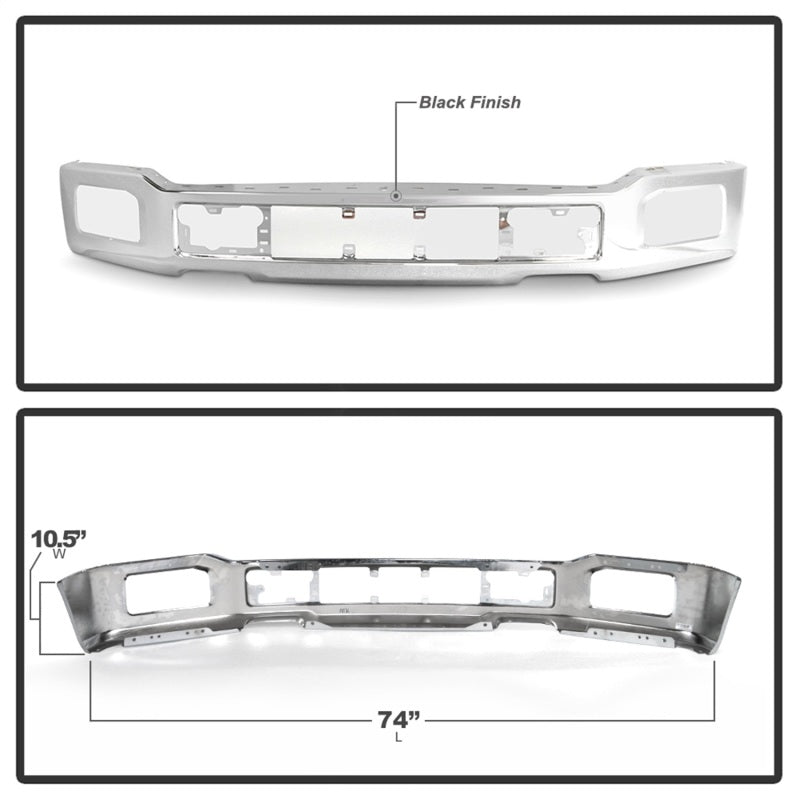 Load image into Gallery viewer, Spyder 18-20 Ford F150 XLT/Lariat w/ Fog Lights Hole Front Bumper - Chrome (FB-FF15018X-FOG-C)
